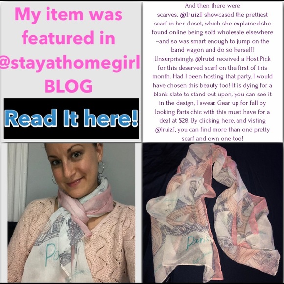 Lightweight Paris Print Scarf - Picture 6 of 8